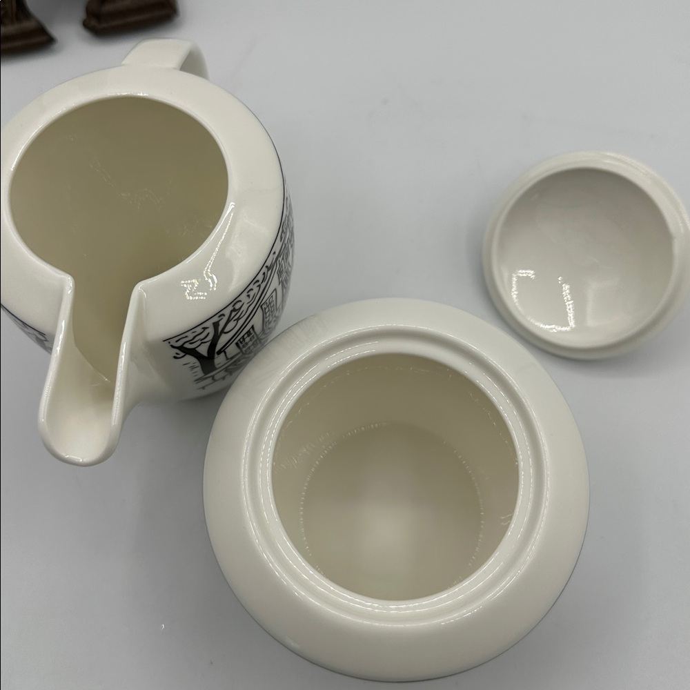 🕶️ HP! Mikasa Paris France Creamer and Sugar. Parisian Scenes - Picture 5 of 15